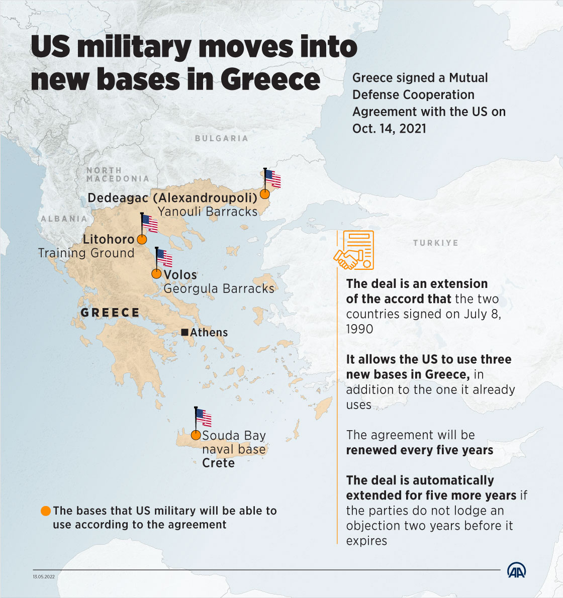 US military moves into new bases in Greece