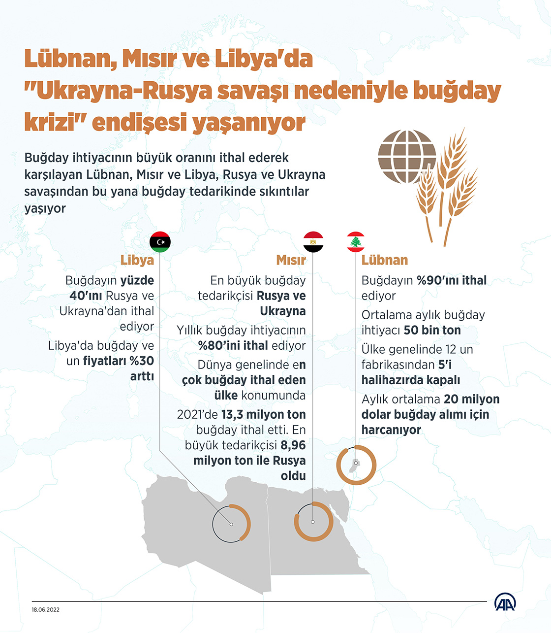 Lübnan, Mısır ve Libya'da "Ukrayna-Rusya savaşı nedeniyle buğday krizi" endişesi yaşanıyor