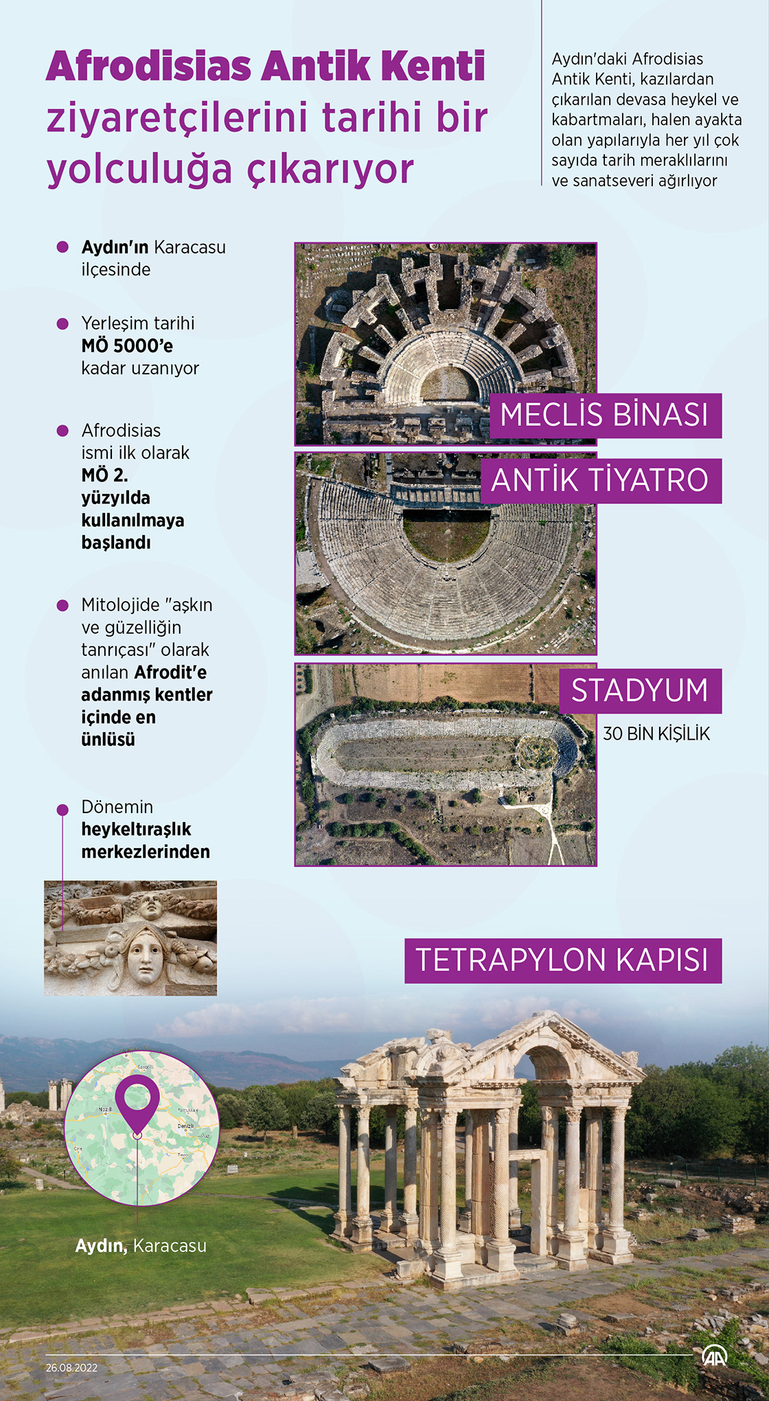 "Afrodit'in kenti" ziyaretçilerini tarihi bir yolculuğa çıkarıyor