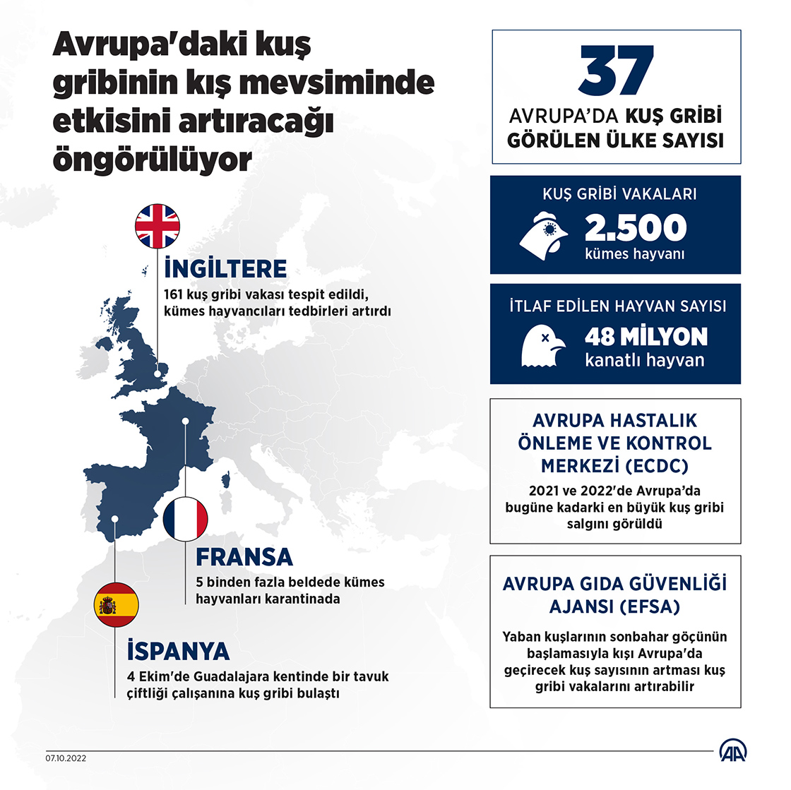 Avrupa'daki kuş gribinin kış mevsiminde etkisini artıracağı öngörülüyor
