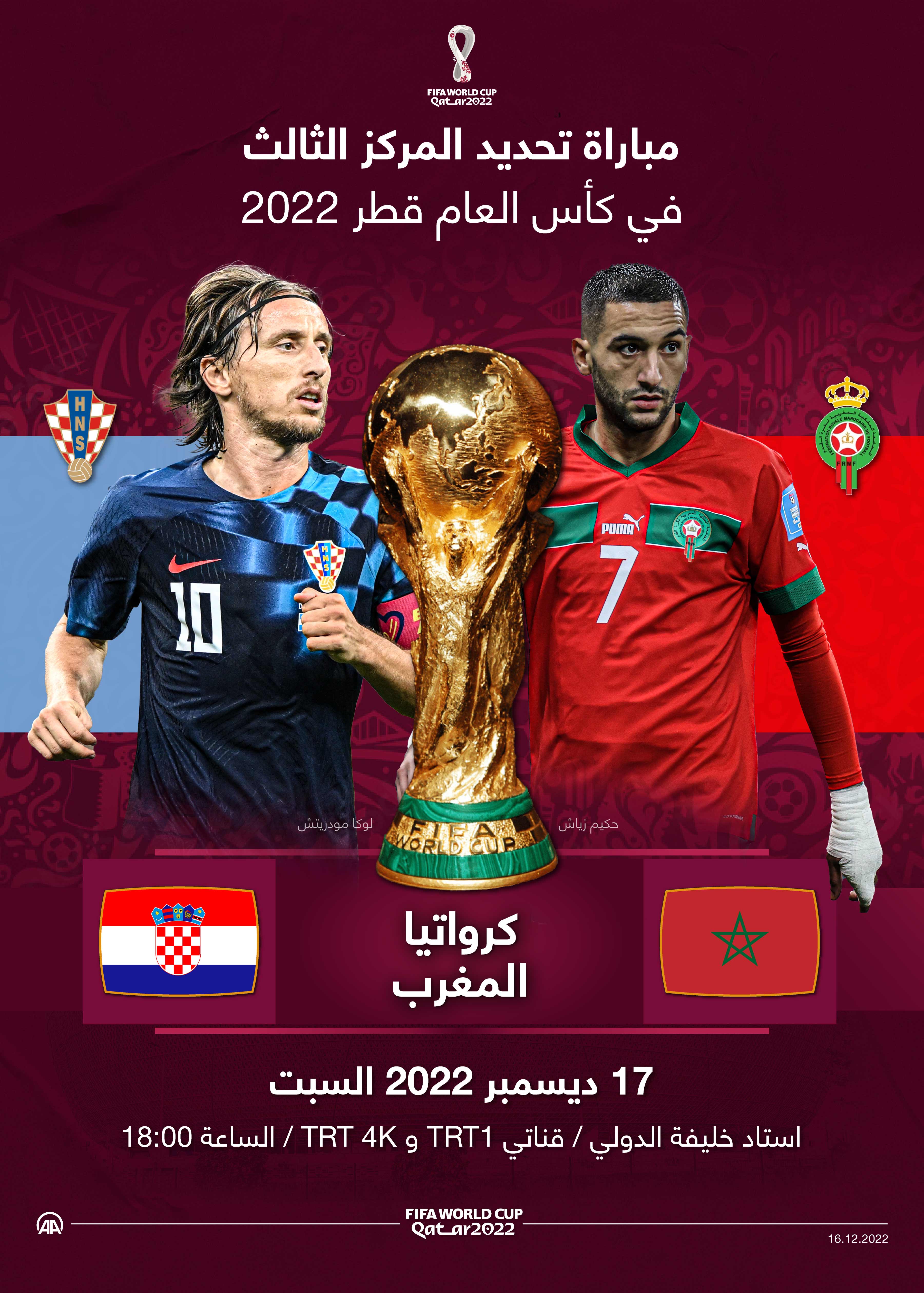 مباراة تحديد المركز الثالث في كأس العام قطر 2022