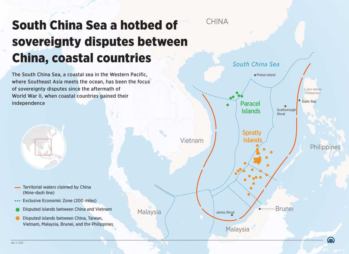 South China Sea a hotbed of sovereignty disputes between China, coastal countries