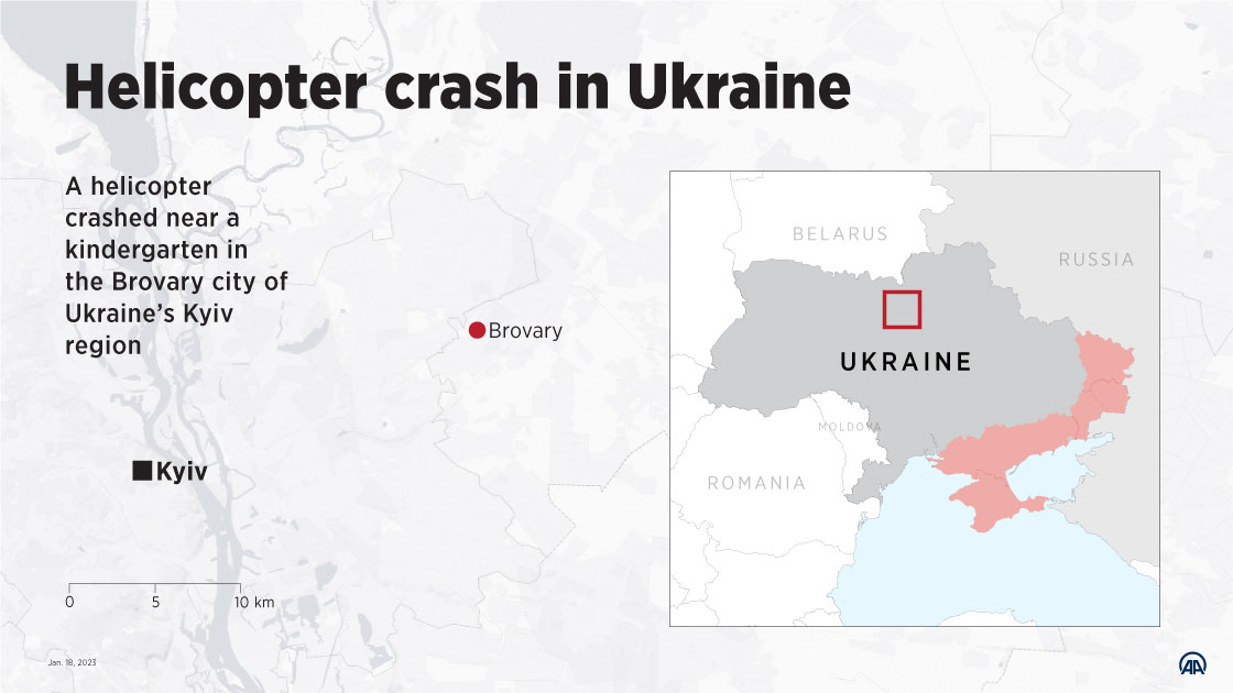 Helicopter crash in Ukraine