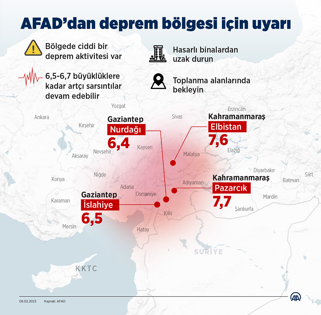 AFAD’dan deprem bölgesi için uyarı