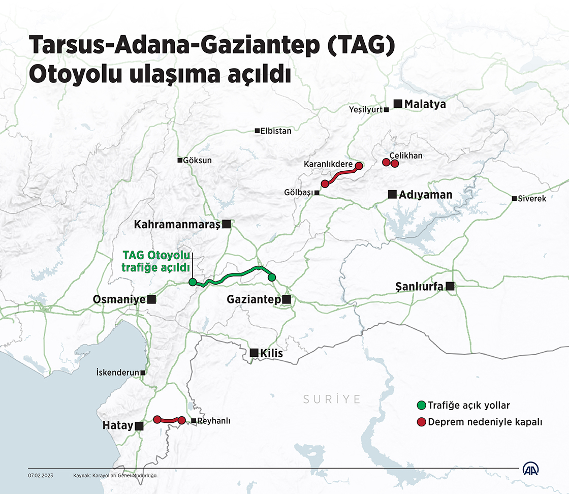 Depremlerden etkilenen TAG Otoyolu ulaşıma açıldı