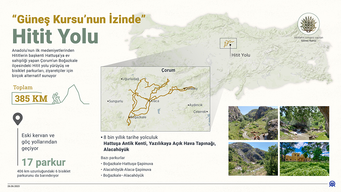 385 kilometrelik Hitit yolu, bayram tatilini doğada geçirmek isteyenleri bekliyor