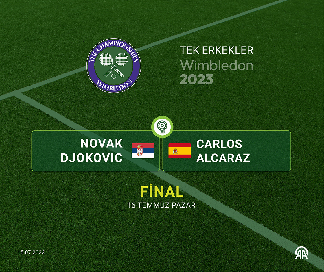 Wimbledon tek erkeklerde şampiyon belli oluyor