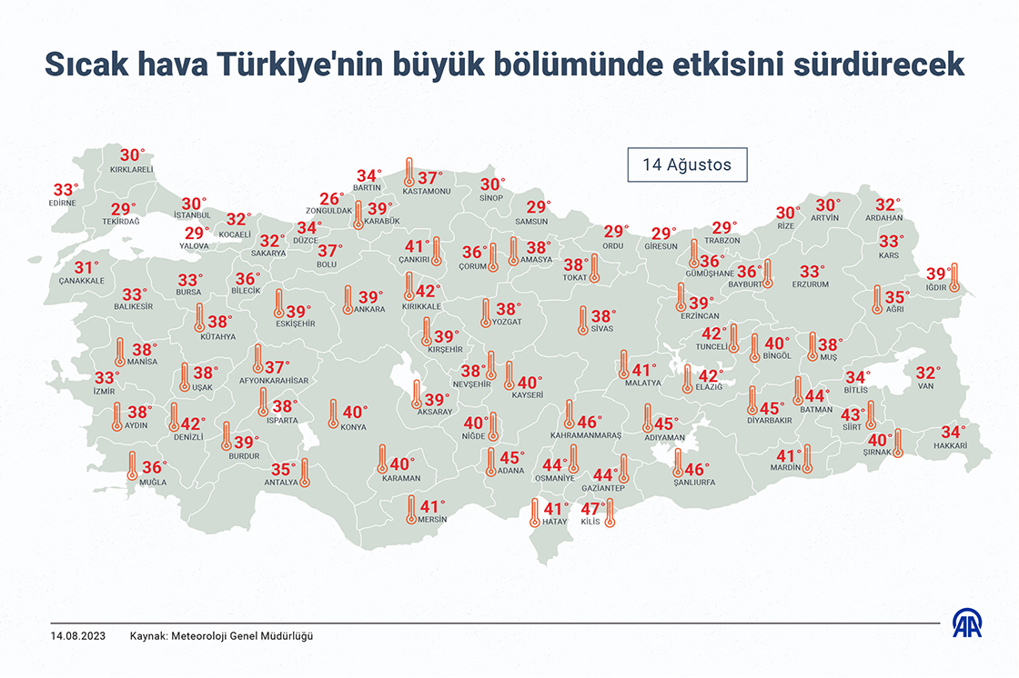 Sıcak hava Türkiye'nin büyük bölümünde etkisini sürdürecek