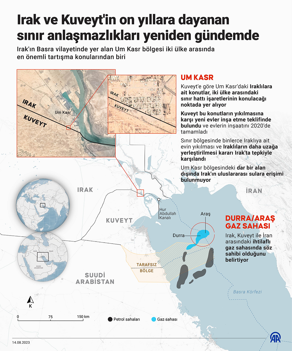 Irak ve Kuveyt'in on yıllara dayanan sınır anlaşmazlıkları yeniden gündemde