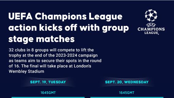 UEFA Champions League action kicks off with group stage matches