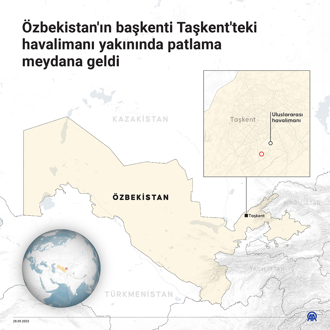 Özbekistan'ın başkenti Taşkent'te bir işletme deposunda patlama meydana geldi