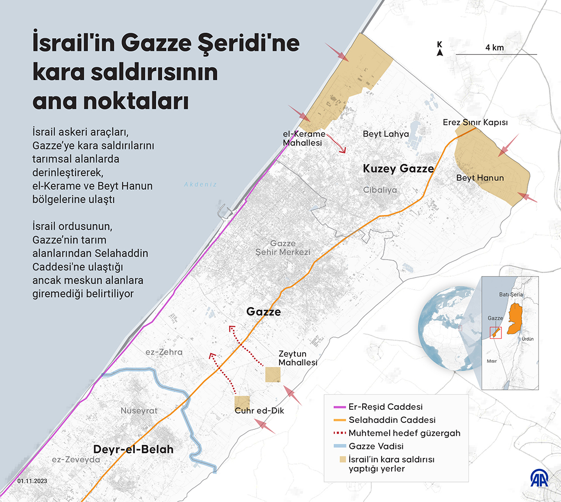 İsrail'in Gazze Şeridi'ne kara saldırısının ana noktaları