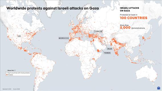 Worldwide protests against Israeli attacks on Gaza