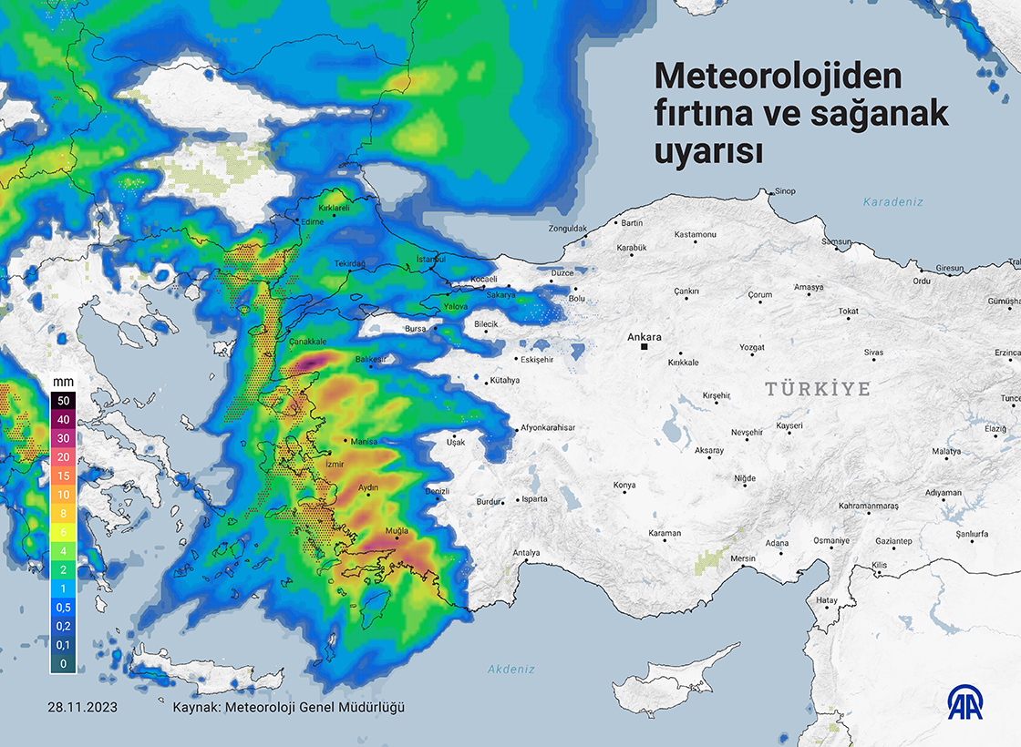 Meteorolojiden fırtına ve sağanak uyarısı