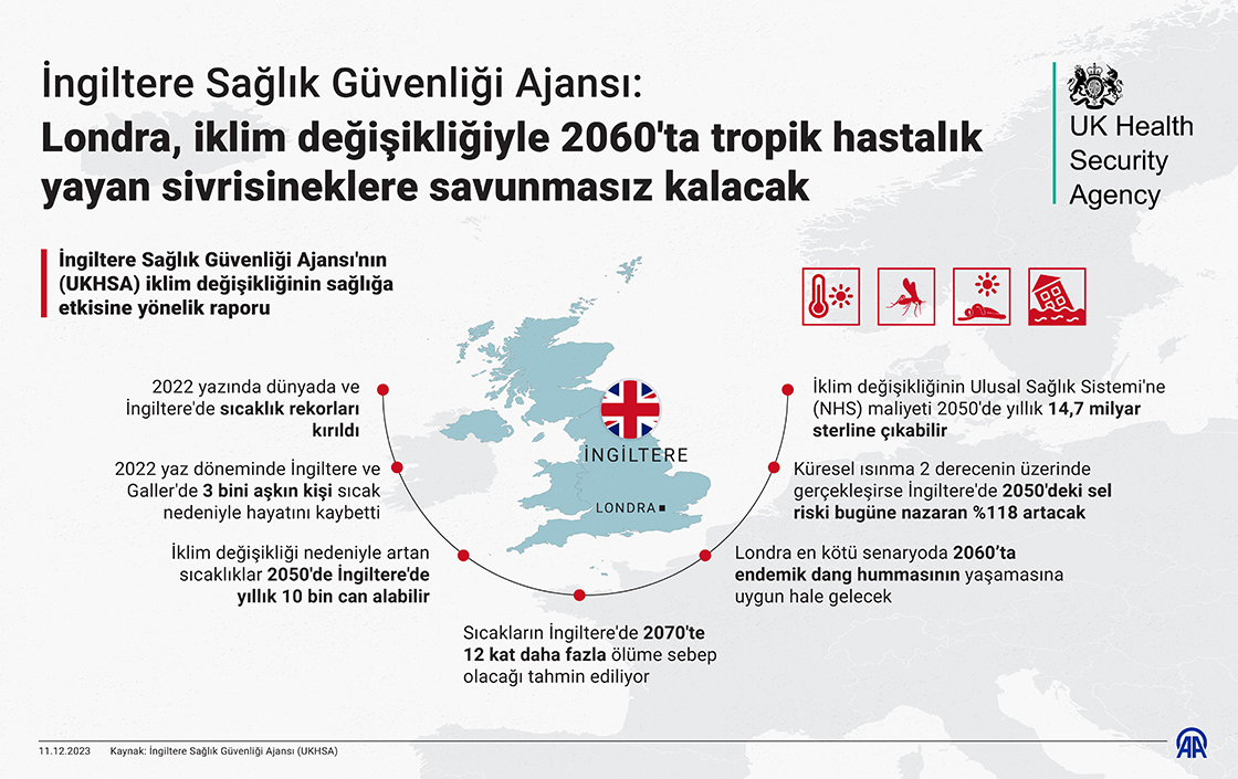 İngiltere Sağlık Güvenliği Ajansı: Londra, iklim değişikliğiyle 2060'ta tropik hastalık yayan sivrisineklere savunmasız kalacak