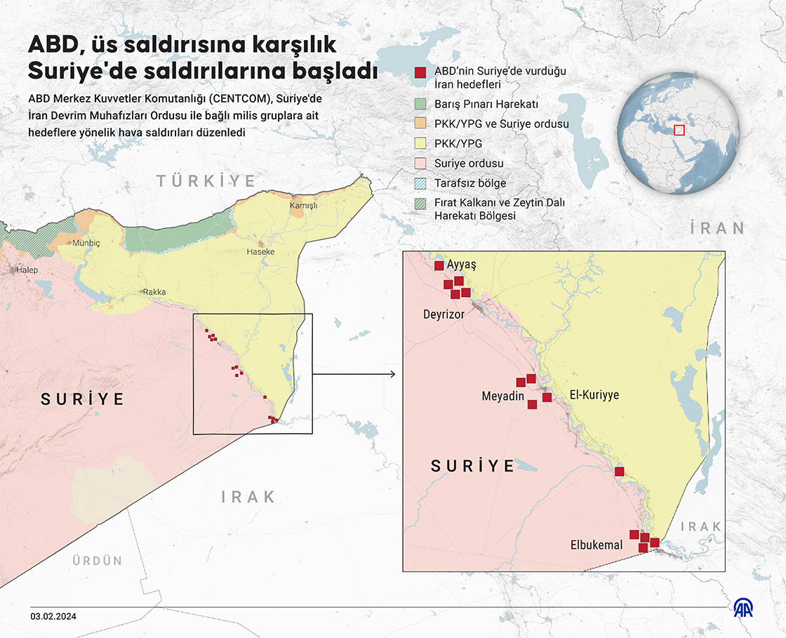 ABD, üs saldırısına karşılık Suriye'de saldırılarına başladı