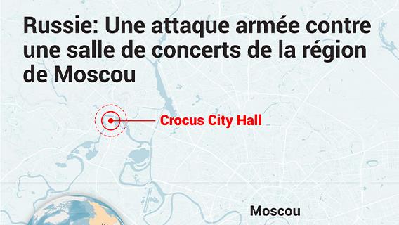 Russie: Une attaque armée contre une salle de concerts de la région de Moscou