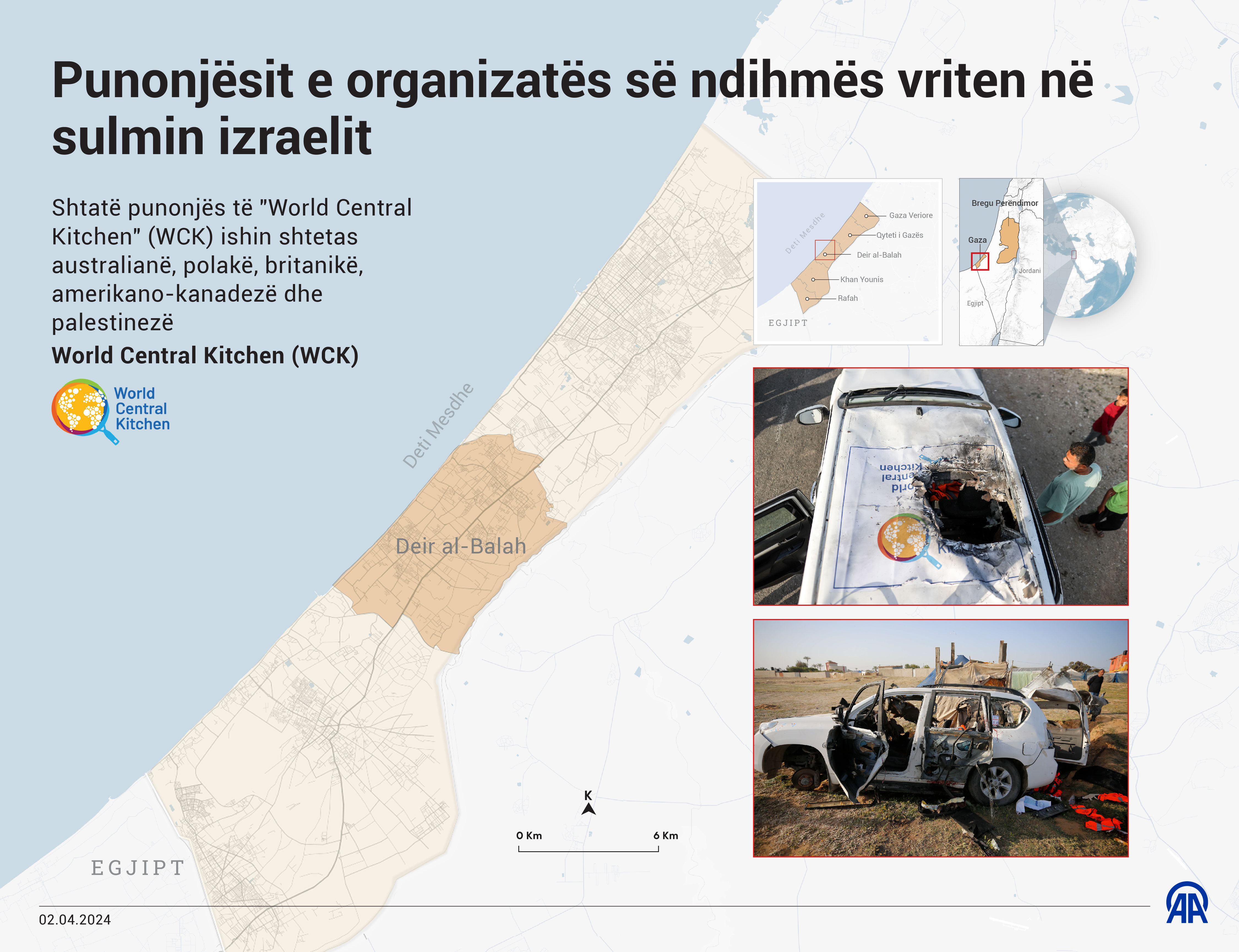 Organizata e ndihmës me qendër në SHBA: 7 punonjës tanë u vranë në sulmin izraelit në Gaza
