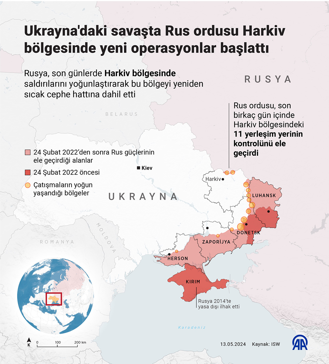 Ukrayna'daki savaşta Rus ordusu Harkiv bölgesinde yeni operasyonlar başlattı