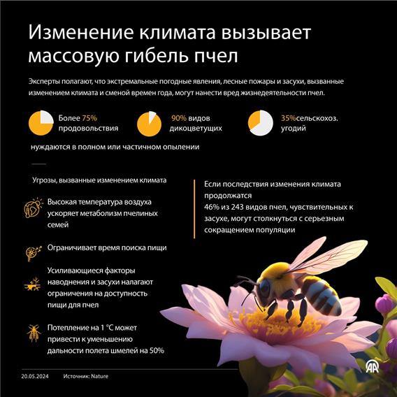 Изменение климата вызывает массовую гибель пчел