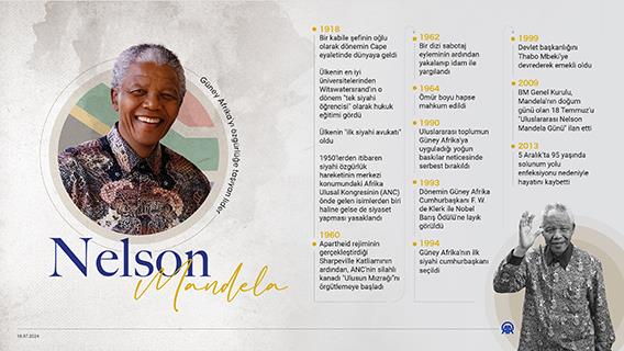 Güney Afrika'yı özgürlüğe taşıyan lider Nelson Mandela