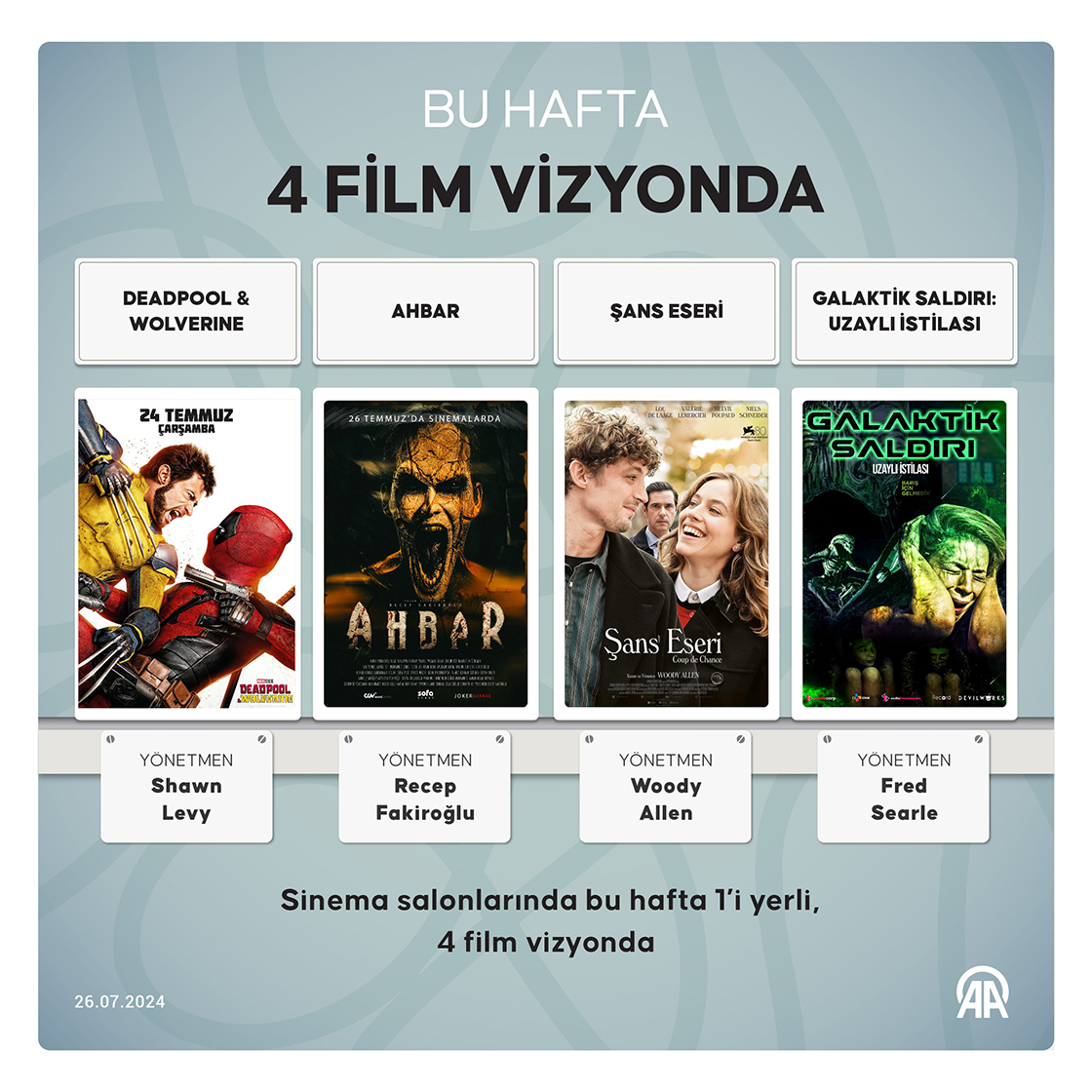 Bu hafta 4 film vizyonda