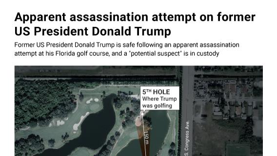 Apparent assassination attempt on former US President Donald Trump