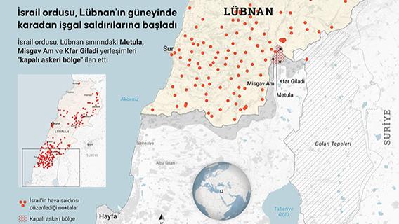 İsrail ordusu, Lübnan'ın güneyinde karadan işgal saldırılarına başladı