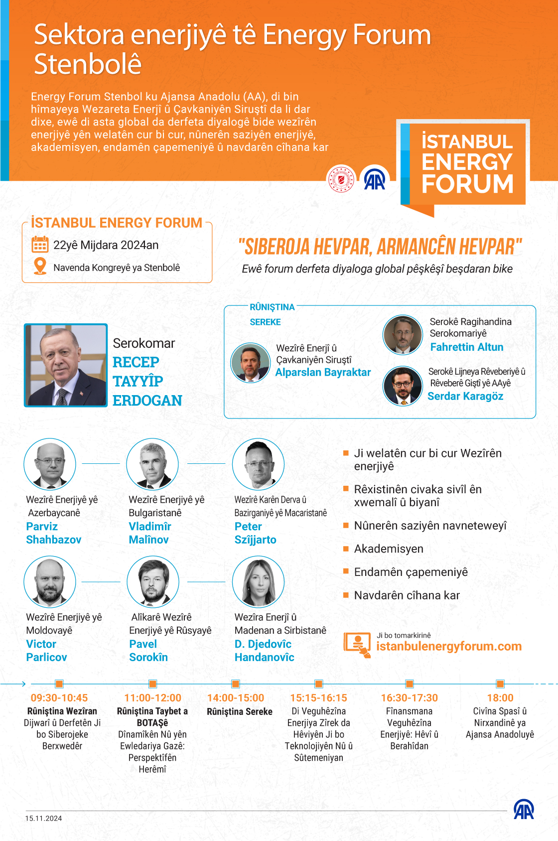Sektora enerjiyê tê Energy Forum Stenbolê 