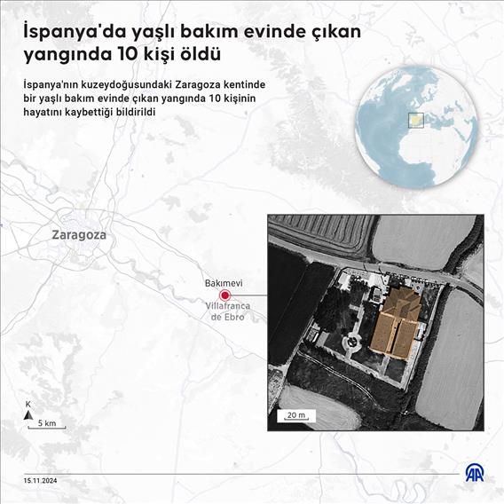 İspanya'da yaşlı bakım evinde çıkan yangında 10 kişi öldü