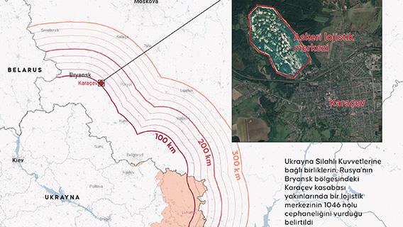 Ukrayna, sınırdan yaklaşık 115 kilometre uzaklıktaki Rus hedefini vurdu