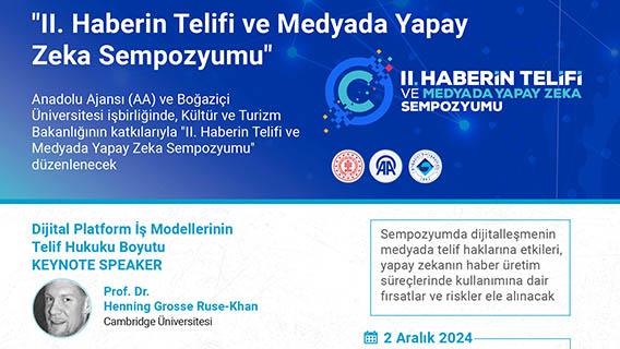 "II. Haberin Telifi ve Medyada Yapay Zeka Sempozyumu" İstanbul'da yapılacak