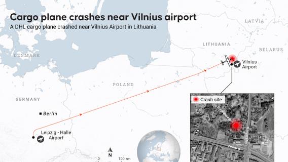 Cargo plane crashes into Lithuanian home, killing one and injuring two