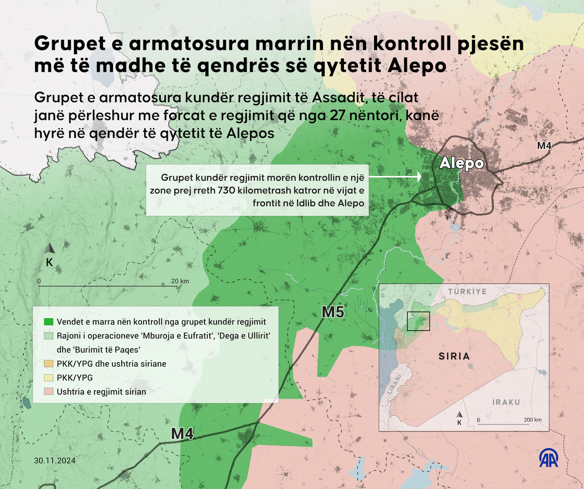 Grupet e armatosura marrin nën kontroll pjesën më të madhe të qendrës së qytetit Alepo