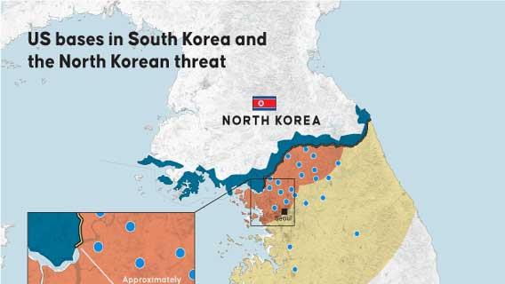 US bases in South Korea and the North Korean threat to them