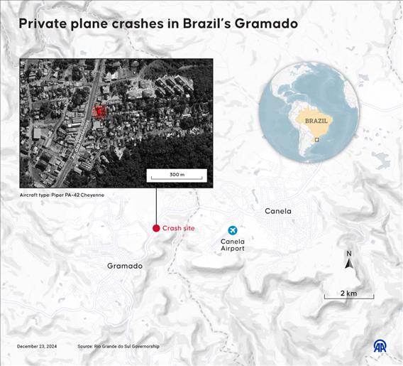 10 of same family killed as small plane crashes in southern Brazil