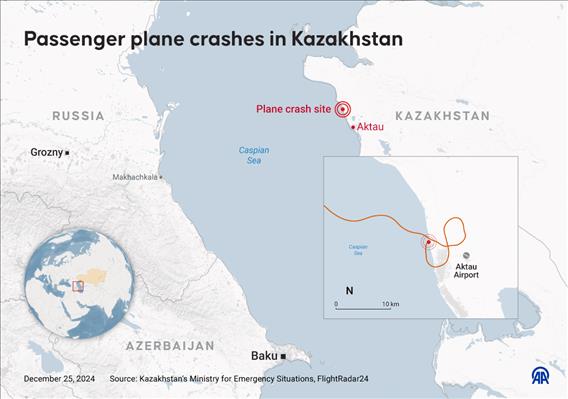 Passenger plane crashes in Kazakhstan