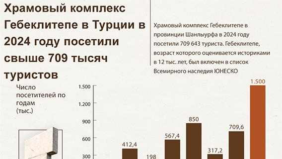 Храмовый комплекс Гебеклитепе в Турции в 2024 году посетили свыше 709 тысяч туристов