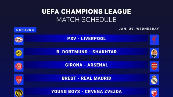 UEFA Champions League Match Schedule