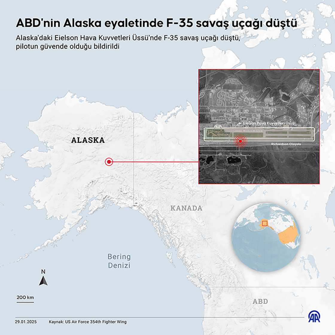 ABD'nin Alaska eyaletinde F-35 savaş uçağı düştü