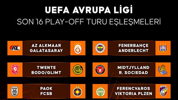 UEFA Avrupa Ligi son 16 play-off turu eşleşmeleri