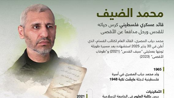 محمد الضيف.. قائد عسكري فلسطيني كرس حياته للقدس ورحل مدافعا عن الأقصى