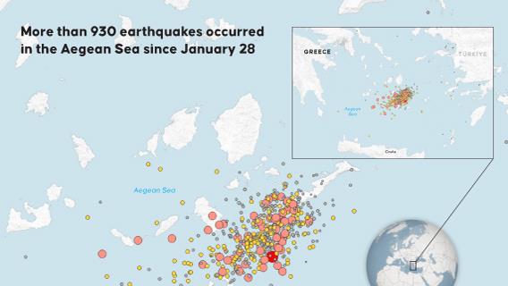 Seismic activity in the Aegean Sea 