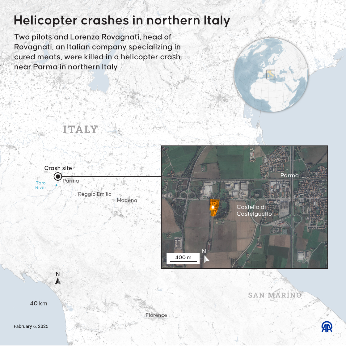 3 killed in helicopter crash in northern Italy