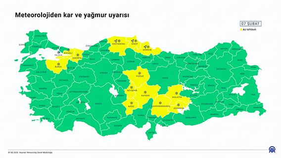 Meteorolojiden kar ve yağmur uyarısı