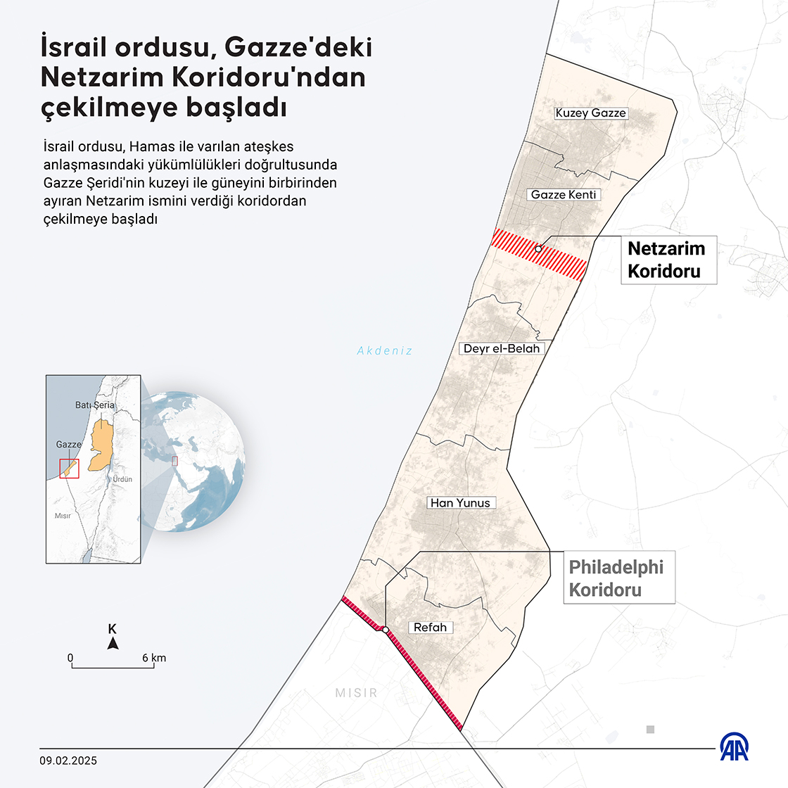 İsrail ordusu, Gazze'deki Netzarim Koridoru'ndan çekilmeye başladı