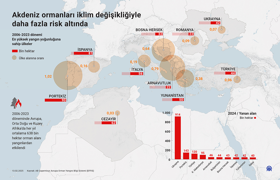Akdeniz ormanları iklim değişikliğiyle daha fazla risk altında