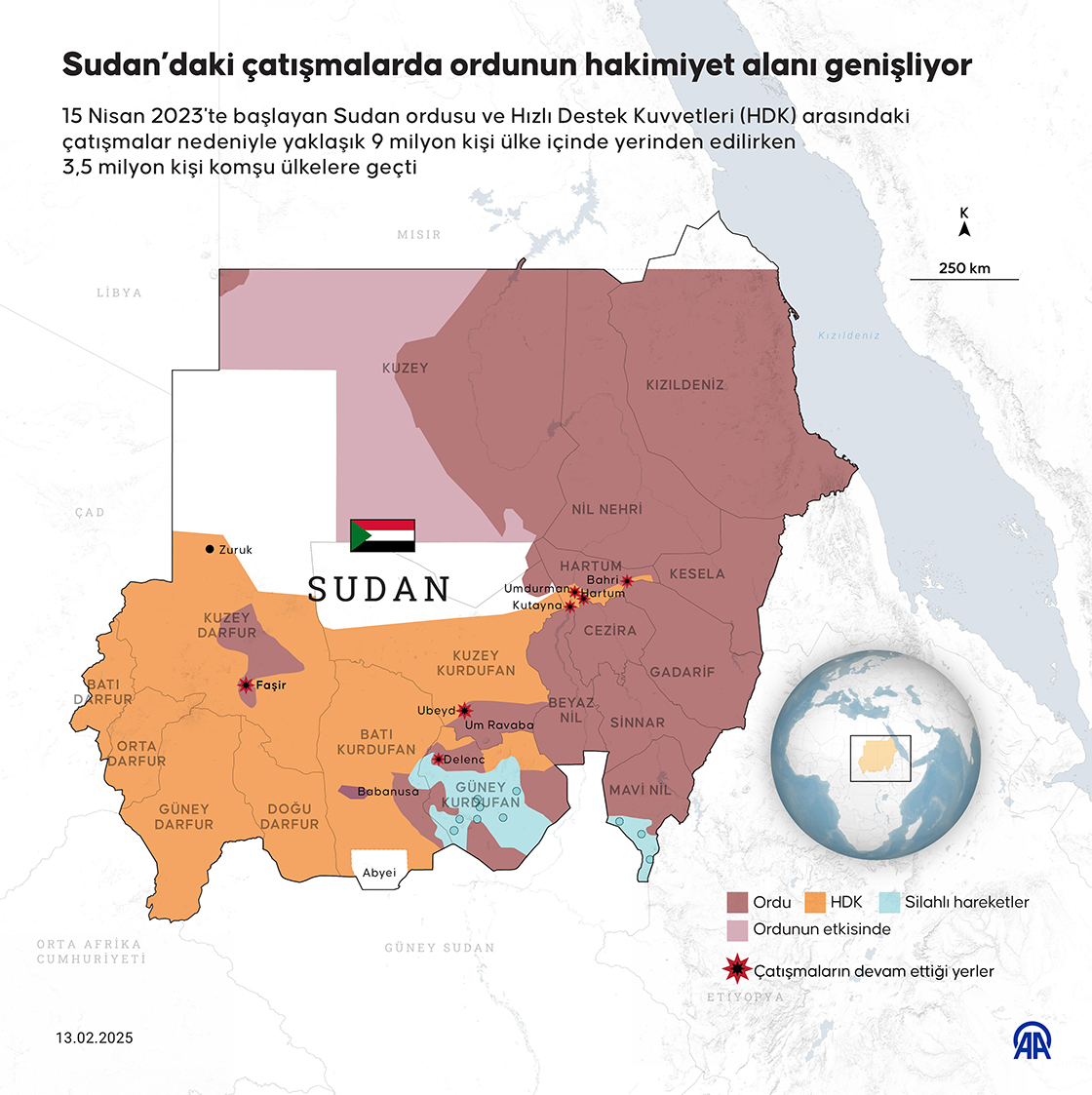 Sudan’daki çatışmalarda ordunun hakimiyet alanı genişliyor