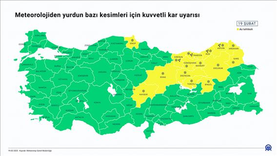 Meteorolojiden yurdun bazı kesimleri için kuvvetli kar uyarısı