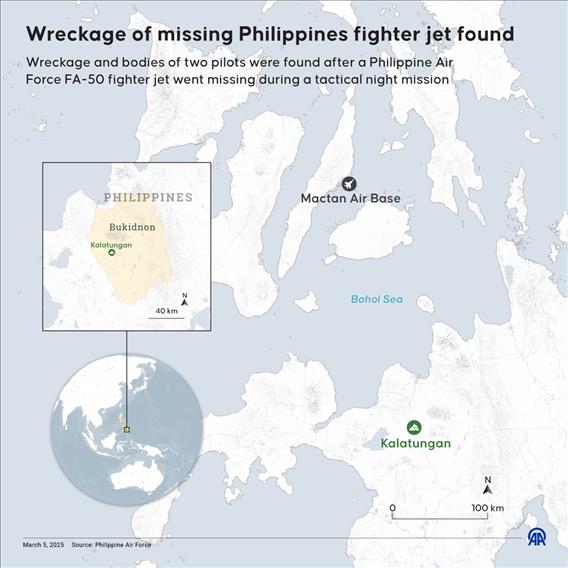 Wreckage of missing Philippines fighter jet found